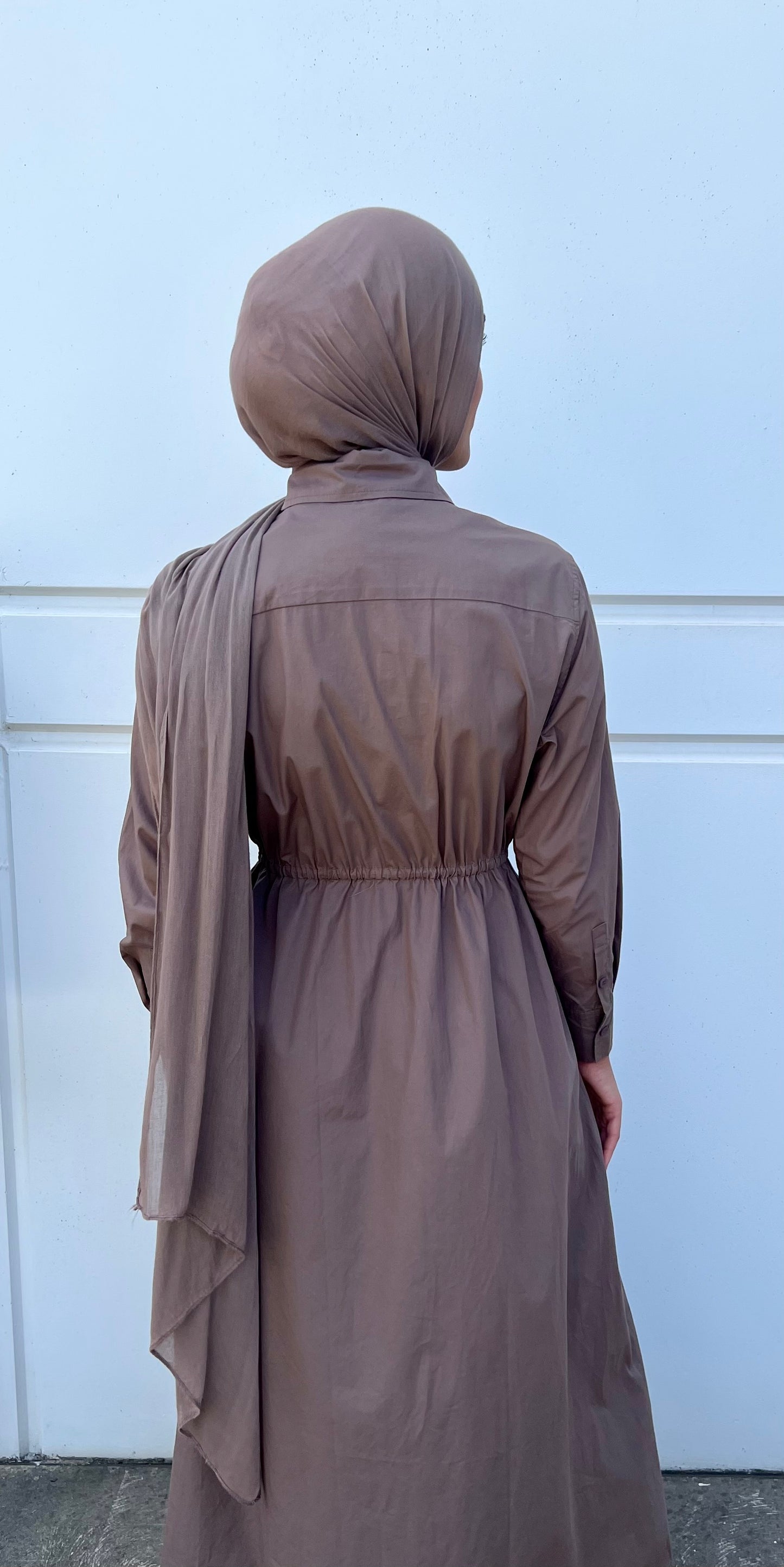 DUSK SHIRT DRESS TAUPE