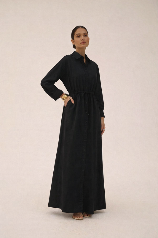 DUSK SHIRT DRESS BLACK