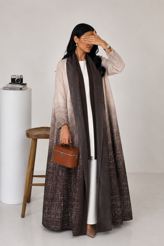 PLEATED ABAYA MOSAIC OMBRE